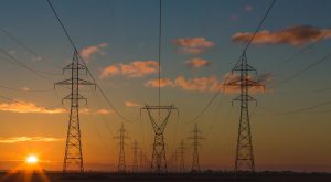 Powerlines in the sunset